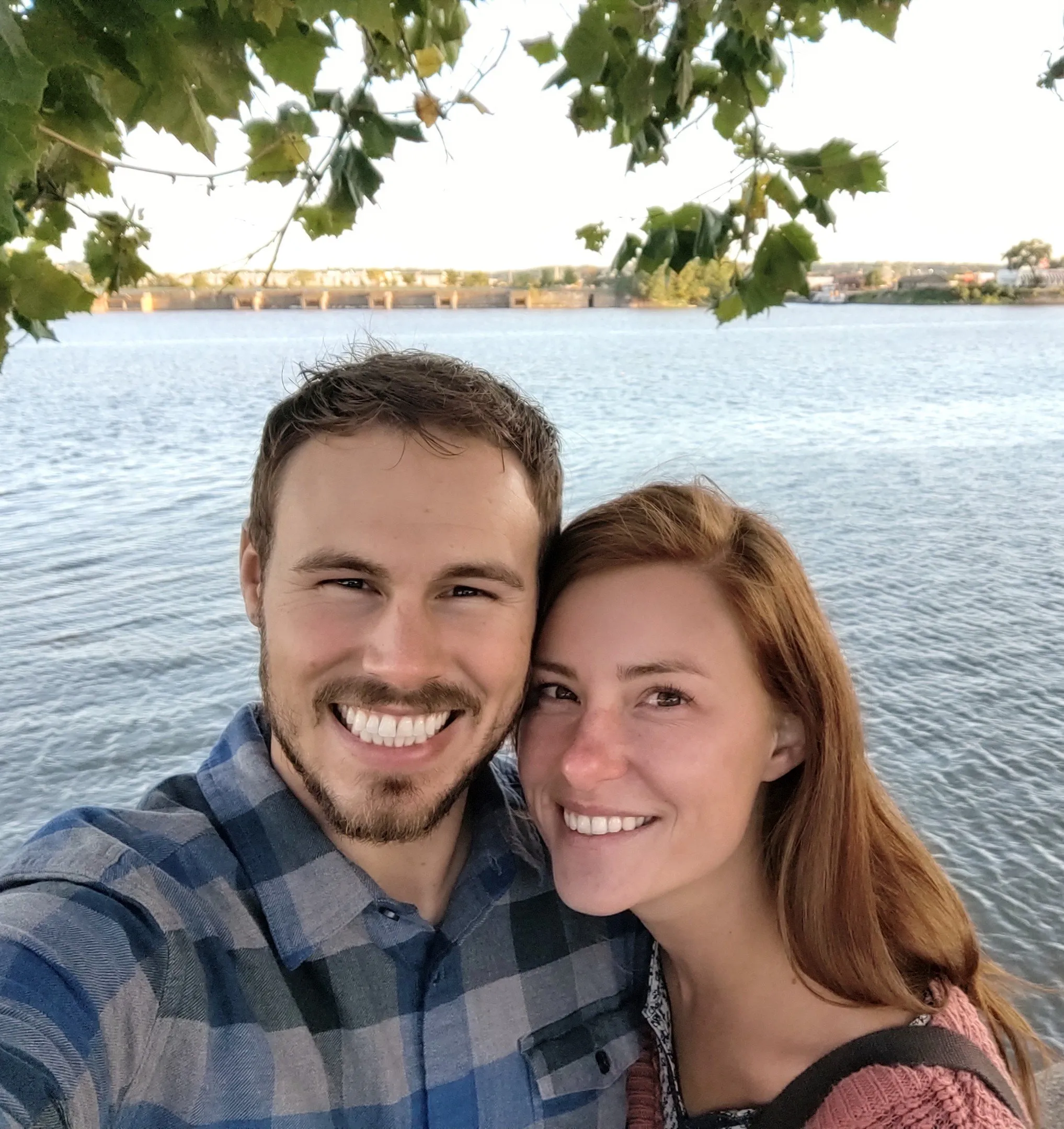 Clayton Leman, owner of Anchored Plumbing & Backflow, with his wife